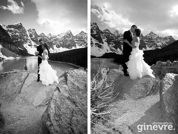 Wedding at Moraine Lake, Alberta.
