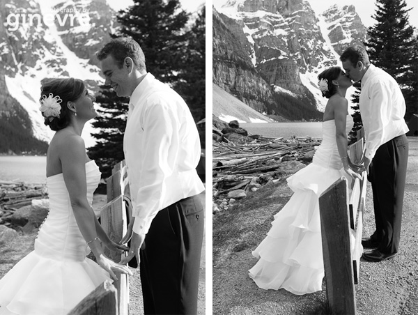 Wedding at Moraine Lake, Alberta.