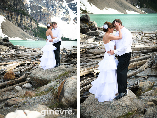 Wedding at Moraine Lake, Alberta.