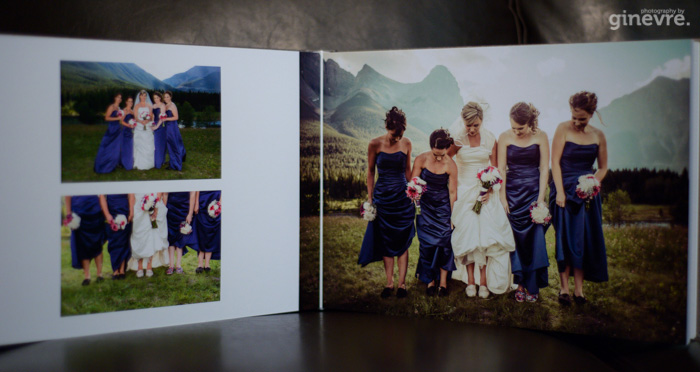 Canmore wedding album Queensberry studio sample