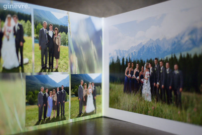 Canmore wedding album Queensberry studio sample