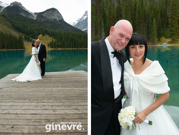 Wedding photos at Emerald Lake