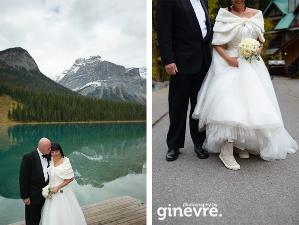 Wedding photos at Emerald Lake