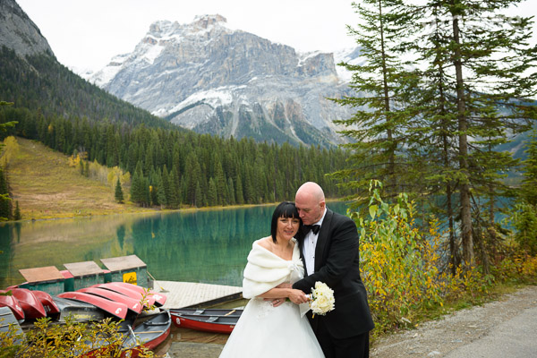 Wedding photos at Emerald Lake