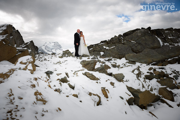 Heli-wedding photos at Golden