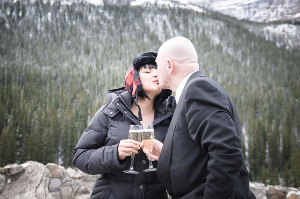 Wedding photos at Moraine Lake