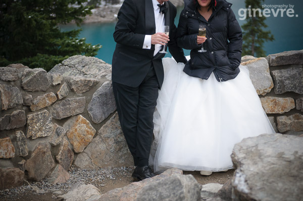 Wedding photos at Moraine Lake