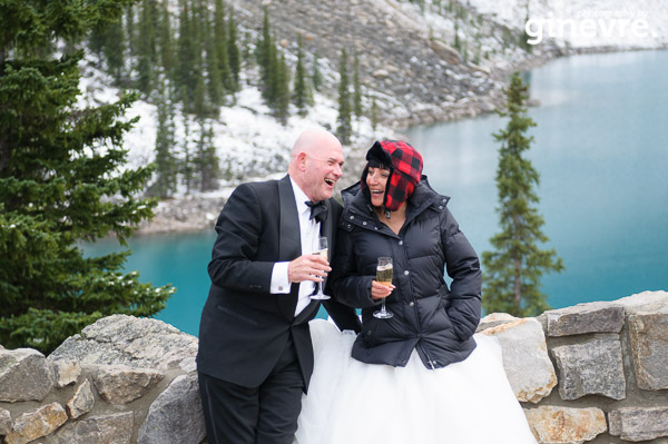 Wedding photos at Moraine Lake
